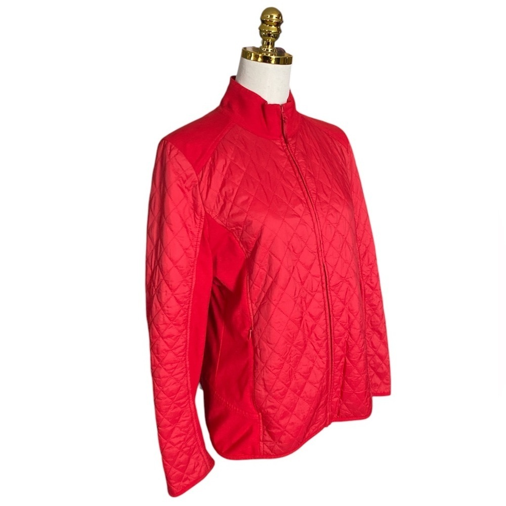 TALBOTS | Women’s Quilted Lightweight Red Jacket Size M - Picture 2 of 7
